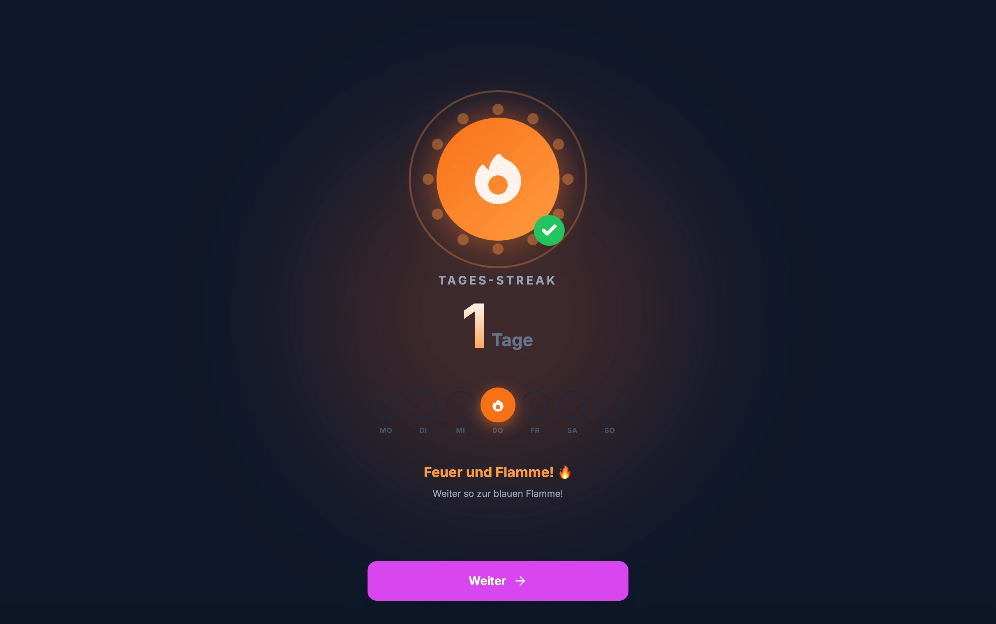 Daily Streak Tracker in NeuronCard
