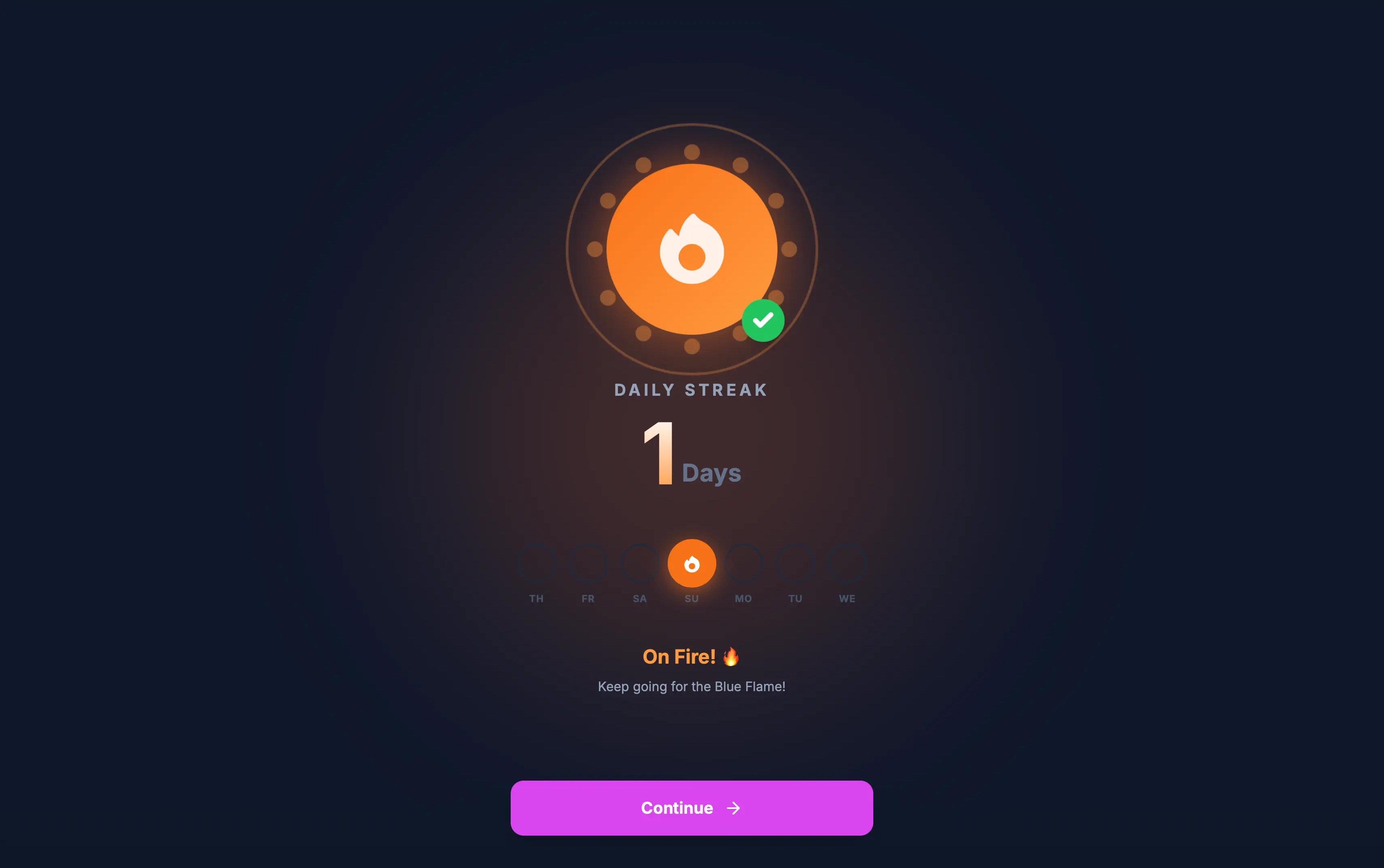 Daily Streak Tracker in NeuronCard